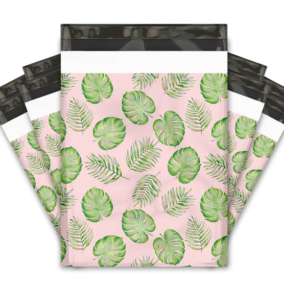 50 10X13 Poly Mailers Palm Leaves, Shipping Envelopes PRICE IS FIRM - Picture 4 of 12